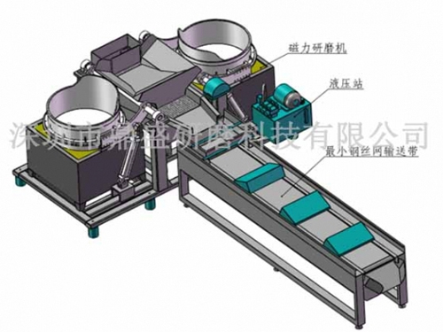 全自動雙缸磁力 拋光機烘干一體機